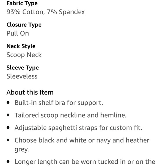 Maiden form cotton stretch tanks with built in shelf bra. Set of 2 in box. NEW! - Picture 3 of 3